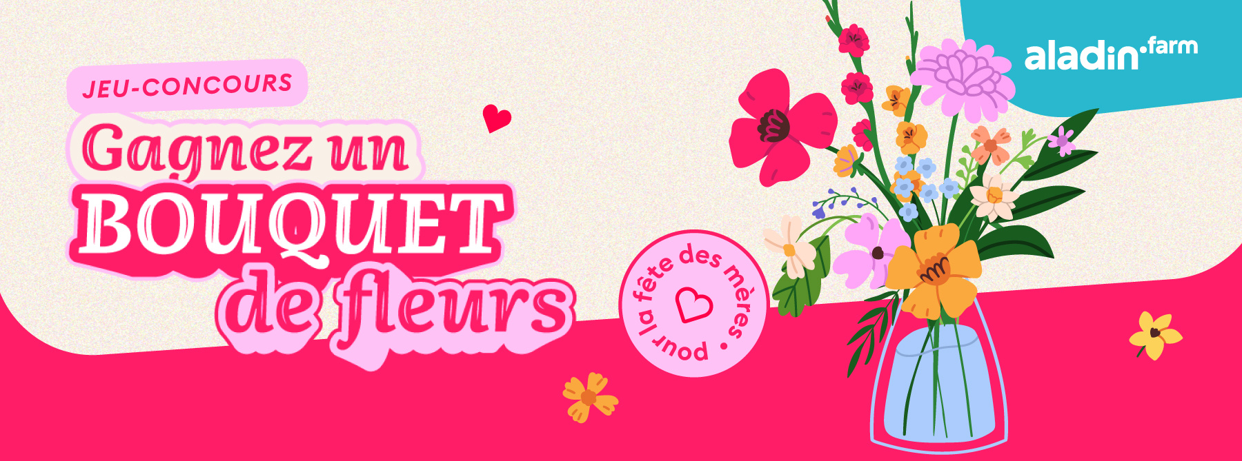 Gagnez un bouquet de fleurs avec aladin.farm